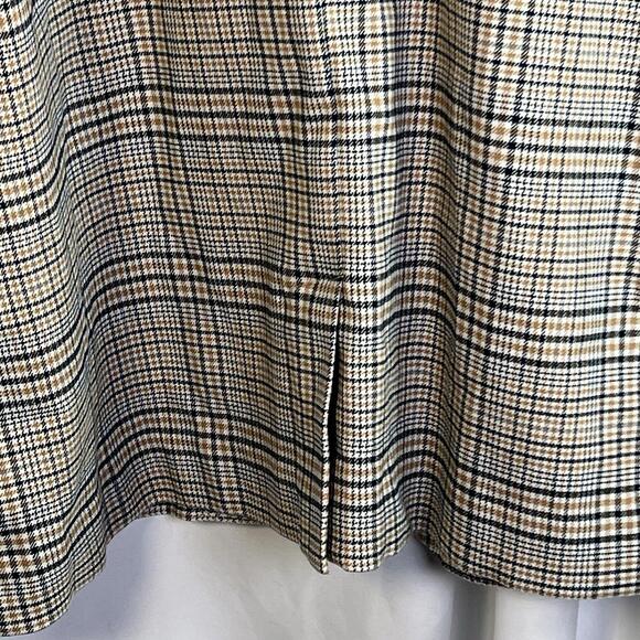 J. JILL Mendocino Blazer Womens Multicolor Tigers Eye Plaid Preppy Large Petite - Picture 3 of 9